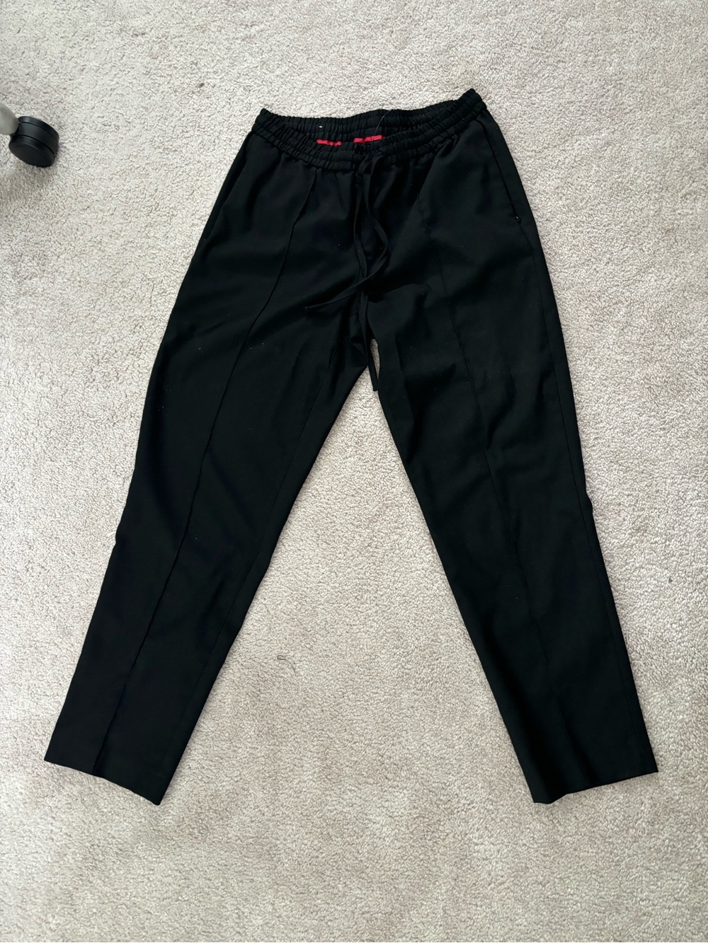 Tommy Hilfiger Black Women's Drawstring Tapered Trousers